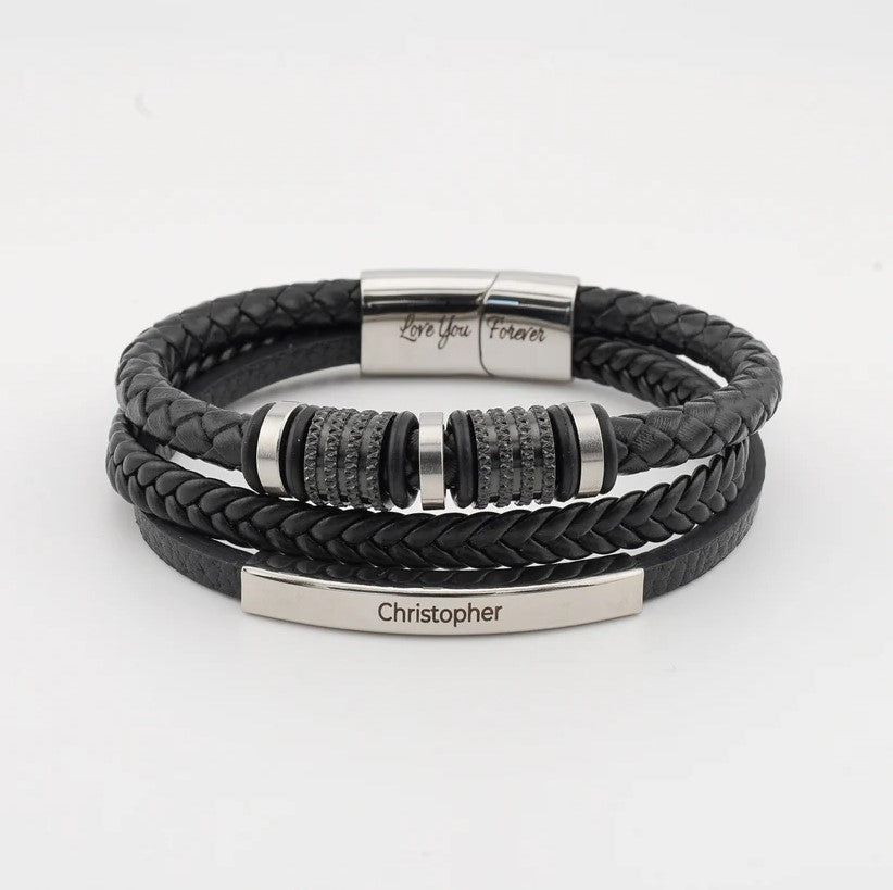 "Forever Connected" Son's Customized Bracelet