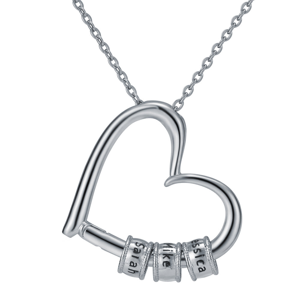 My Wife The Heart of Our Family - Personalized Beads Necklace