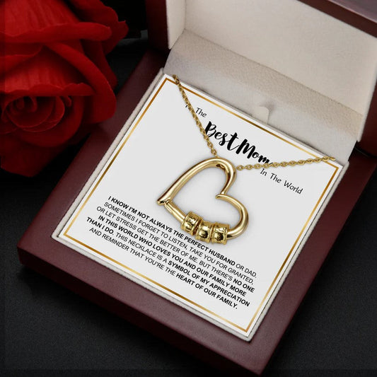 For The Best Mom - Engraved Pendant with LED Gift Box